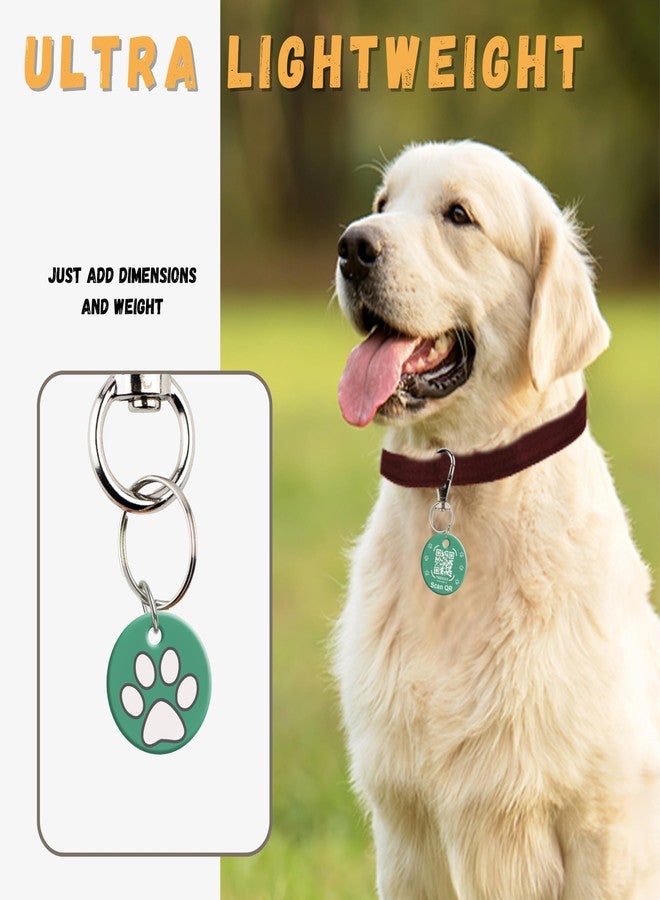 tag8 Smart Pet ID Tag - Anti-Loss NFC & QR Code Tag, Silent Silicone Dog & Cat ID Collar Tag, Digital Pet Profile & Easy Owner Contact - Green - Image 5