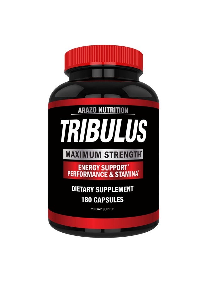 Arazo Nutrition - Tribulus Terrestris 1500Mg Extract Powder Energy Booster With Estrogen Blocker 180 Capsules - Image 1