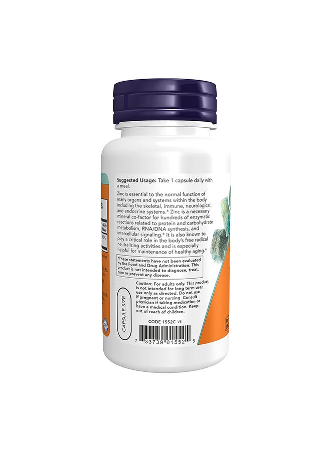 ناو فودز مكمل غذائي بيكولينات الزنك - 120 كبسولة نباتية 50 ملغ - Image 3