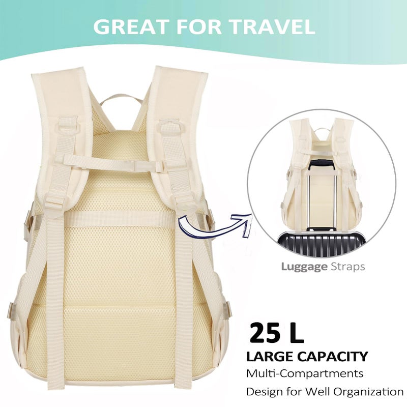 PRLINJSK Kawaii Backpack for Teen Girls, Cute Aesthetic High Middle School College Bookbag with Accessories, Green - Image 3
