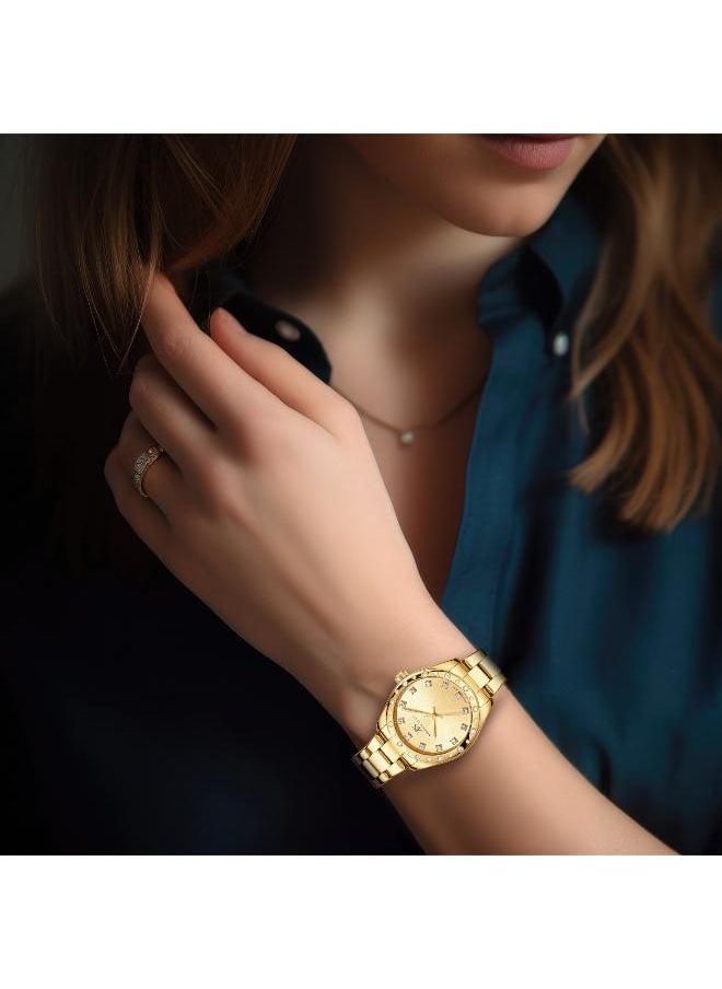 KENNETH SCOTT Kenneth Scott K24509-GBGC Women's Analog Display Watch & Stainless Steel Strap Gold  - Image 5