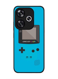 Stylizedd Rugged Black edge case for Xiaomi Poco F6 / Xiaomi Redmi Turbo 3, Slim fit Soft Case Flexible Anti Drop TPU Gel Thin Cover - Gameboy Color - Blue  - Image 1