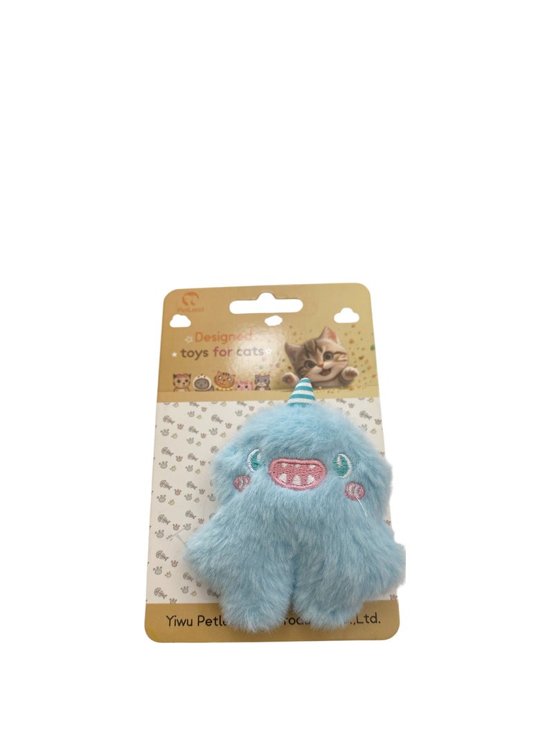 Striped Horned Monster Catnip Plush Toy