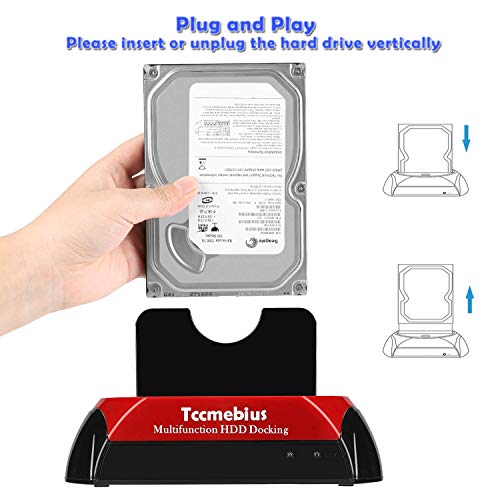 Tccmebius USB 2.0 Hard Drive Docking Station, TCC-S867-US USB 2.0 to 2.5 3.5 Inch SATA IDE Dual Slots Reader External Enclosure, for 2.5" 3.5" IDE SATA I/II/III HDD SSD - Image 5