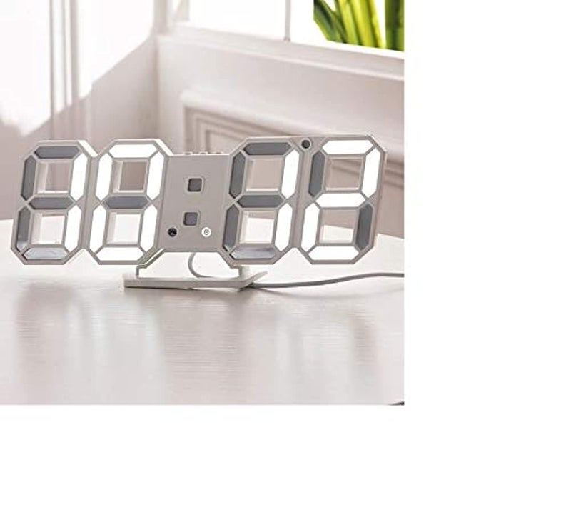3D LED Wall Clock Modern Digital Alarm Table Clocks Nightlight Saat Wall Clock For Home Living Room Office Desk 24 or 12 Hour