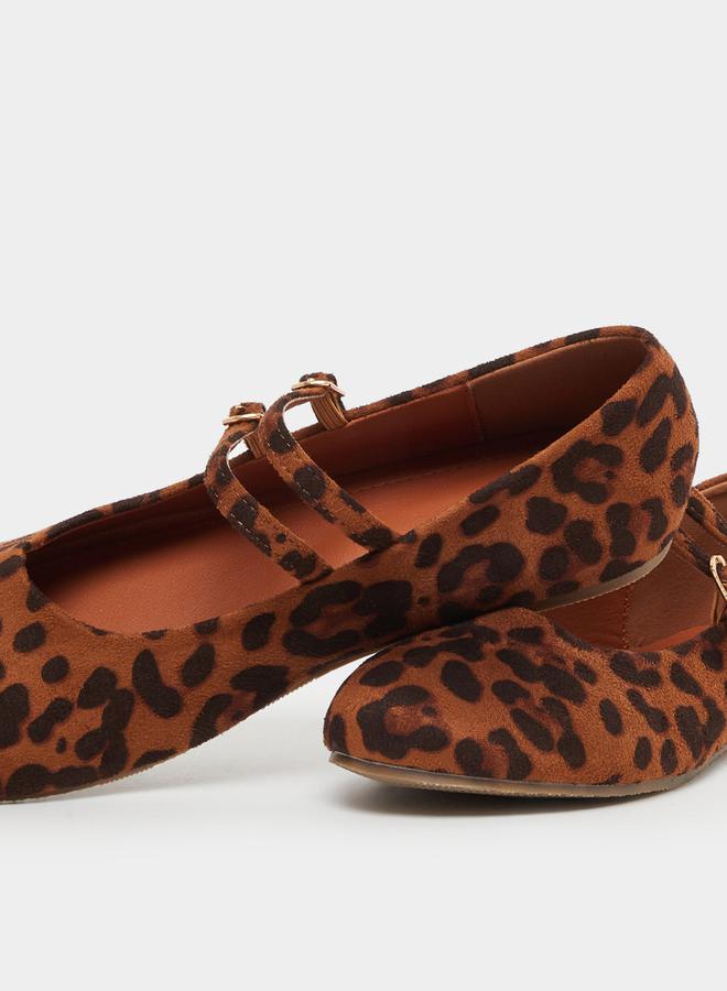 Styli Animal Print Dual Buckle Strap Mary Jane Shoes  - Image 3