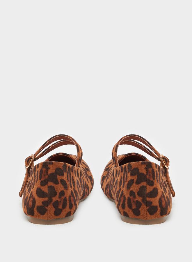 Styli Animal Print Dual Buckle Strap Mary Jane Shoes  - Image 4