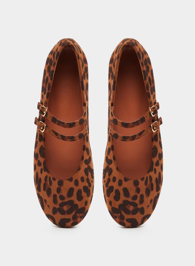 Styli Animal Print Dual Buckle Strap Mary Jane Shoes  - Image 5