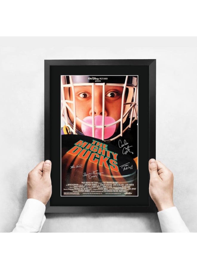 HWC Trading HWC Trading The Mighty Ducks 16 x 12 inch Framed Gifts Printed Poster Signed Autograph Picture for Movie Memorabilia Fans - 16" x 12" Framed  - Image 3