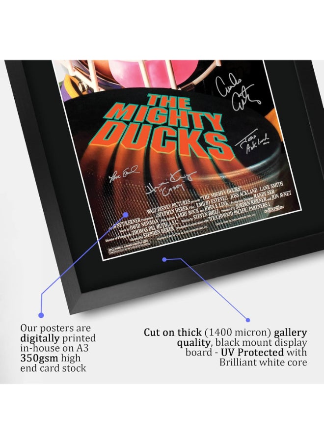HWC Trading HWC Trading The Mighty Ducks 16 x 12 inch Framed Gifts Printed Poster Signed Autograph Picture for Movie Memorabilia Fans - 16" x 12" Framed  - Image 4