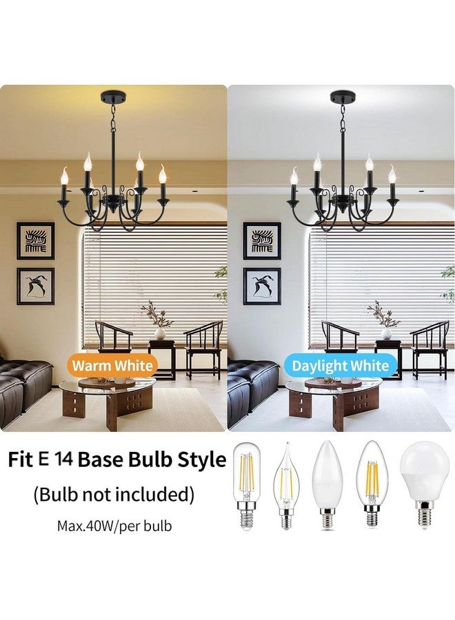 Prop It Up Prop It Up Antique Style Chandelier, Black, 5 Candle Lights, Metal - Image 5