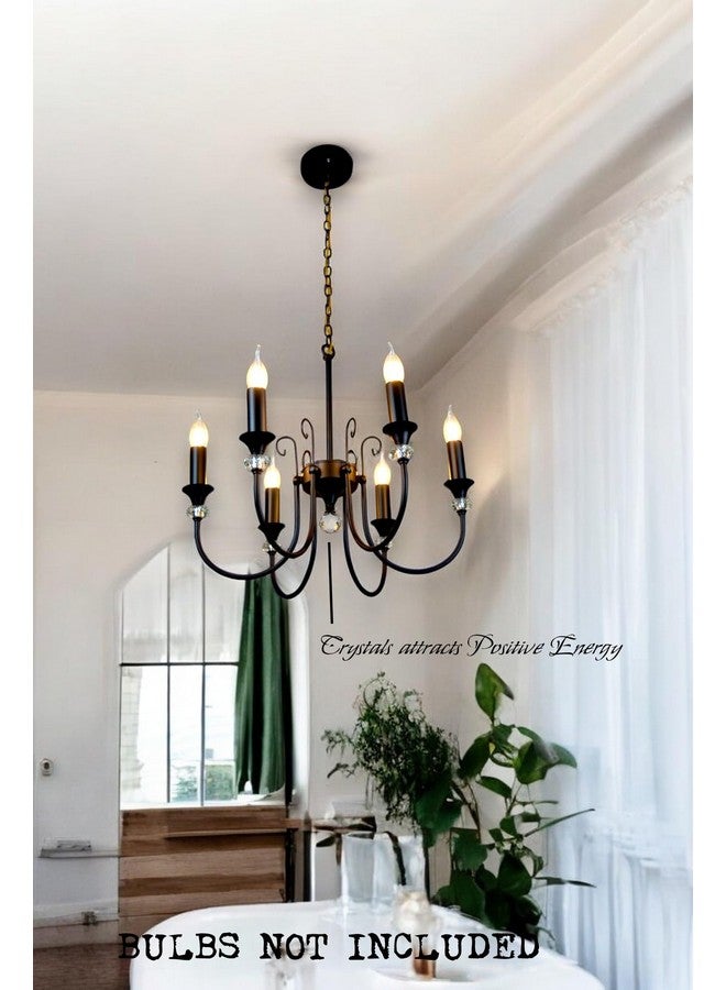 Prop It Up Prop It Up Antique Style Chandelier, Black, 5 Candle Lights, Metal - Image 2