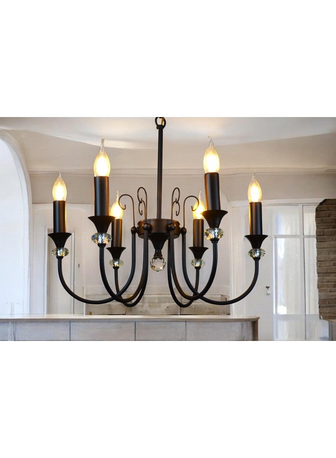Prop It Up Prop It Up Antique Style Chandelier, Black, 5 Candle Lights, Metal - Image 4