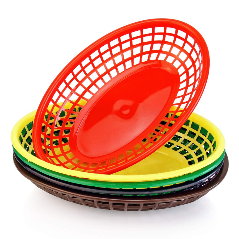New Star Foodservice 44171 Fast Food Baskets, 9 1/4-Inch x 6-Inch Oval, Set of 36, Red - Image 4