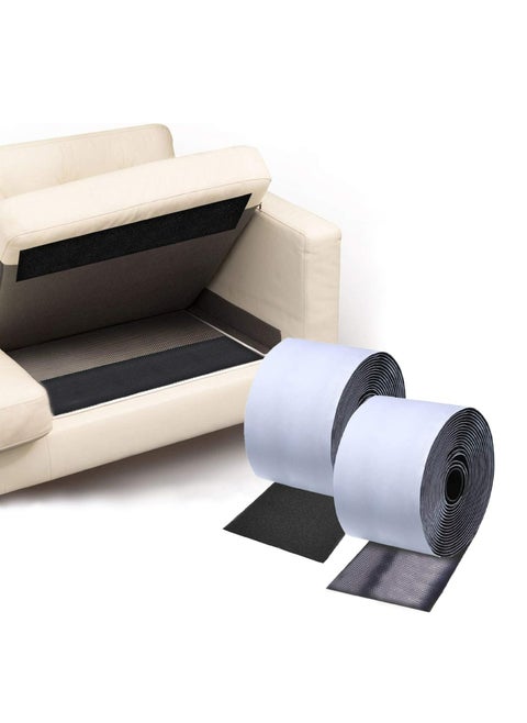 Couch Cushion Non Slip Pads for Reduce Couch Cushions Sliding，Hook and Loop Tape with Adhesive for Smooth Surfaces