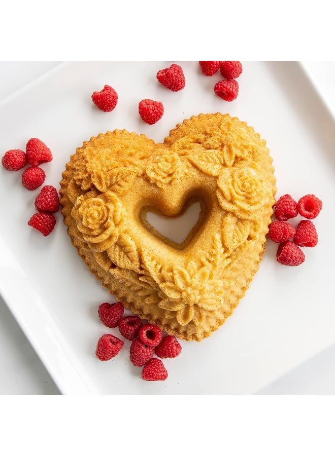 NORDIC WARE قالب كعكة قلب زهور نوردك وير - Image 2