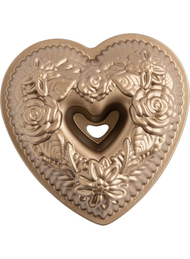 NORDIC WARE قالب كعكة قلب زهور نوردك وير - Image 1