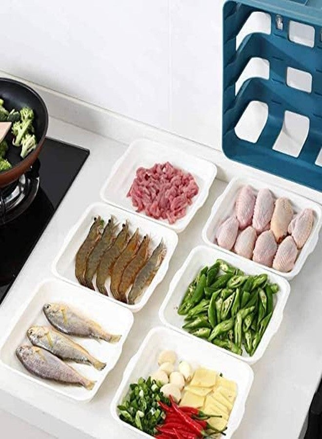 Lampostick 6 Layer Kitchen Rack Stand Wall Mounted Dish Plate Fruit Vegetables Serving Tray Stackable Pot Side Storage Multi-Layer Vegetable Space-Saving Hanging - Image 5