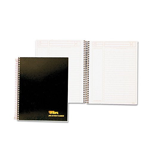 TOPS Products Journal Notetaking Planner, Wirebound, Ruled, 8-1/2"x6-3/4", Black (TOP63827) , White - Image 1