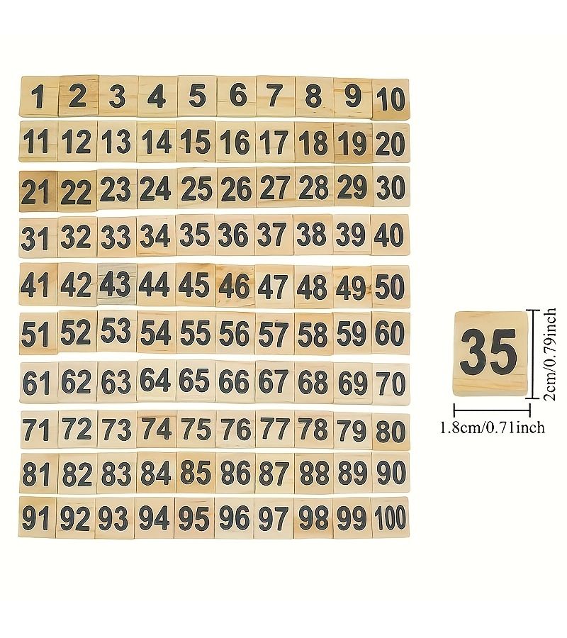 100pcs Digital Wooden Blocks Numbers 1 100 Combination Boards School Gifts Teaching Tools Home Education Supplies - Image 4