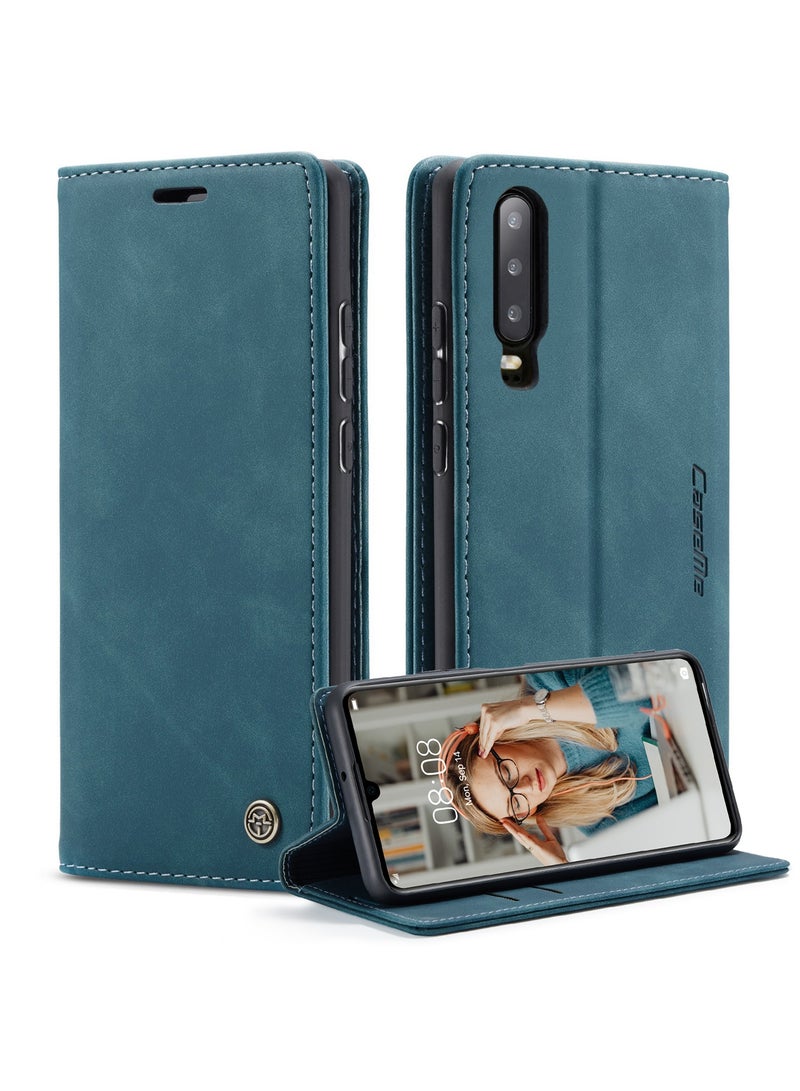 كيس مي جراب موبايل من الجلد الصناعي الفاخر  013 وحامل للكروت و البطاقات متوافق مع Huawei P30 (اخضر) - Image 2