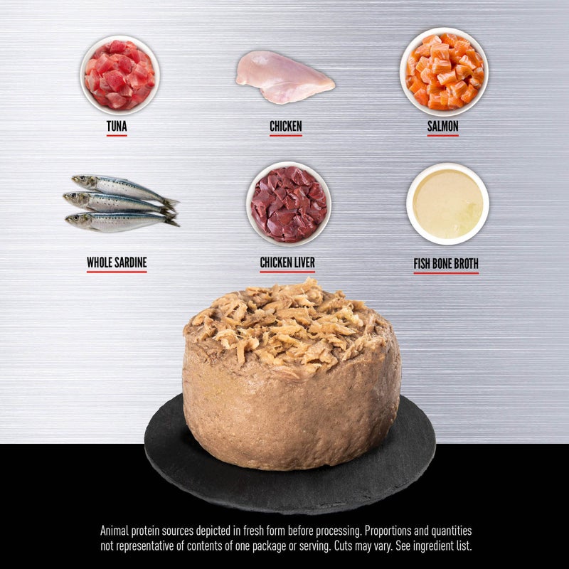 ORIJEN Premium Pate Wet Cat Food in Bone Broth Tuna Salmon & Beef EntrÃ©e 3oz Cans (24 Count) - Image 4