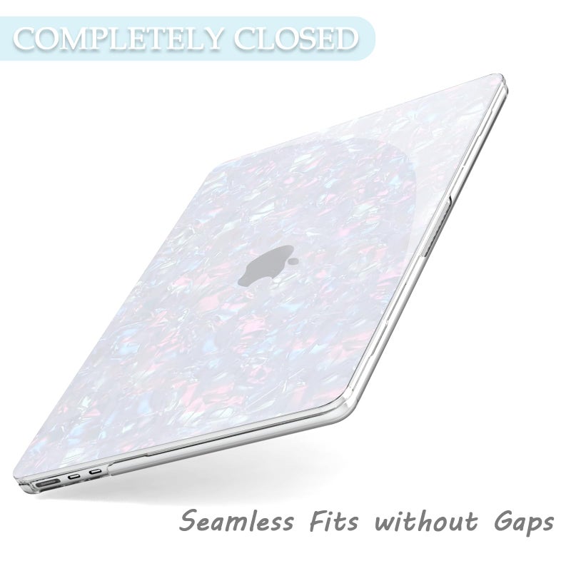 B BELK Compatible with MacBook Air 13 inch Case 2025, Glitter MacBook Air M2 M3 M4 Case 2024-2022 Models A3113 A3240 A2681, Sturdy Protective Laptop Hard Shell + Keyboard&Screen Covers, Pearly-Luster - Image 3
