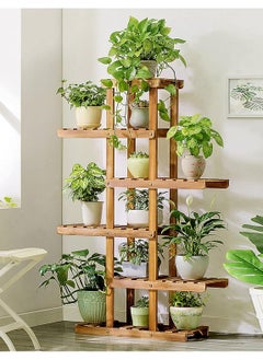 DubaiGallery Tall Wood Plant Stand Utility Home Corner Flower Pots Holder Shelf  - Image 2