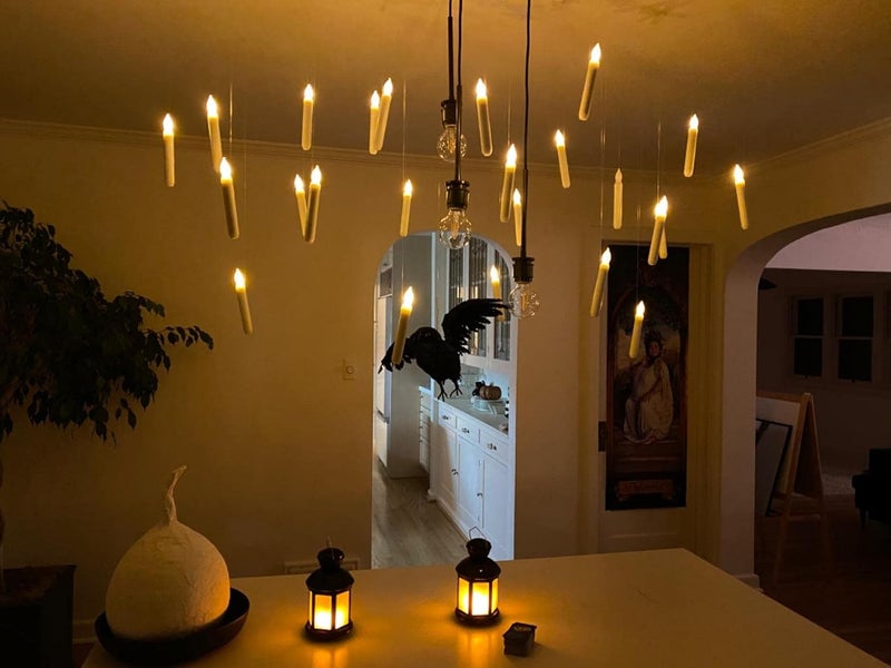 Homemory 12 Pcs Hanging Floating Candles with Remote Wand - Image 5