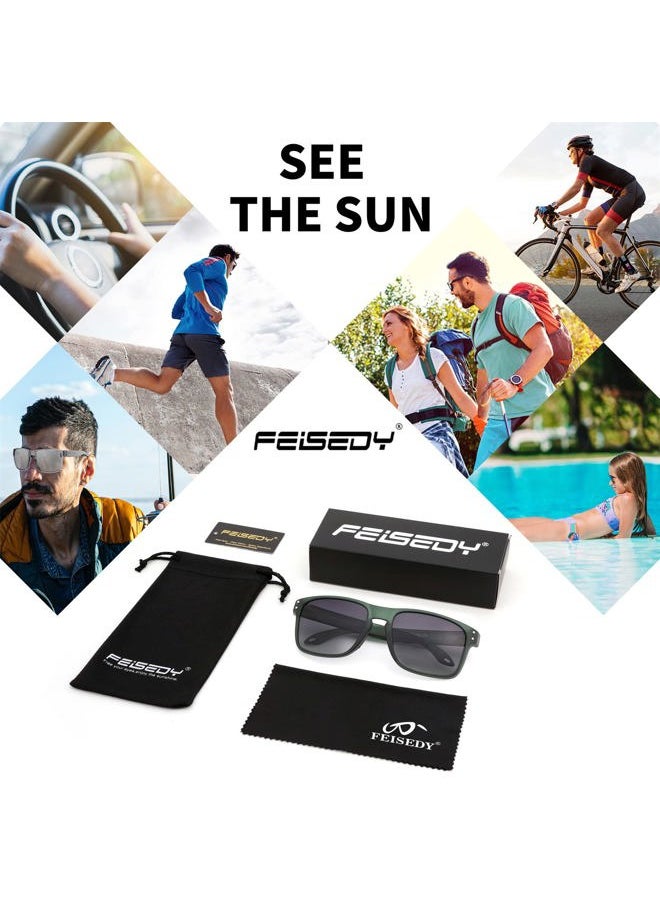 FEISEDY - Polarized Sports Sunglasses for Men Women, Classic Fishing Driving Cycling Goggles, UV400 Protection B2234 - Image 1