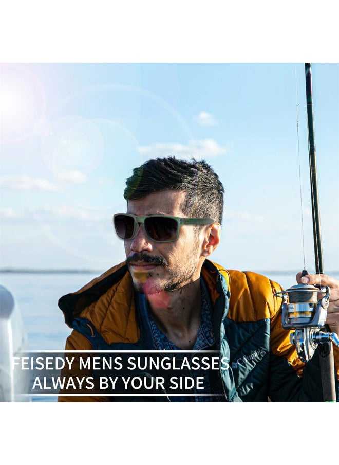 FEISEDY - Polarized Sports Sunglasses for Men Women, Classic Fishing Driving Cycling Goggles, UV400 Protection B2234 - Image 1