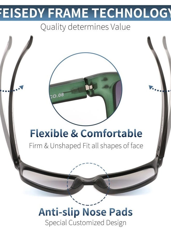 FEISEDY - Polarized Sports Sunglasses for Men Women, Classic Fishing Driving Cycling Goggles, UV400 Protection B2234 - Image 1
