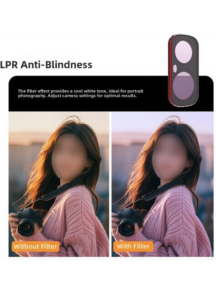 سني لايف مجموعة فلاتر عدسة لـ Insta360 Luna، تتضمن فلاتر UV وCPL وVND مغناطيسية من Sunnylife، فلتر أسود ناعم قابل للتعديل، مضاد للتوهج وتقليل تلوث الضوء، مع طلاء MCUV عالي الجودة (CPL+ND8+ND16). - Image 3