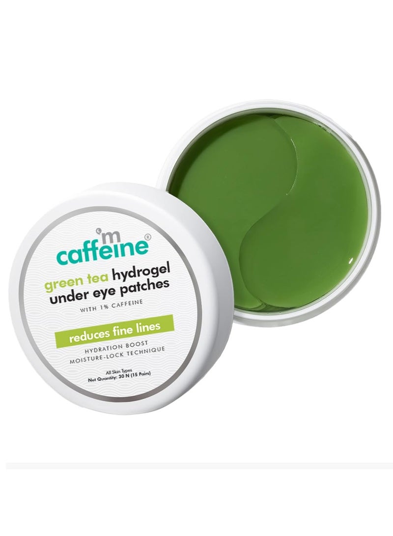 إم كافيين لاصقات الشاي الأخضر هيدروجيل تحت العينين لتقليل الخطوط الرفيعة والتجاعيد تحت العينين من أجل تقليل الخطوط الرفيعة والتجاعيد تحت العينين 15 زوجًا - Image 1