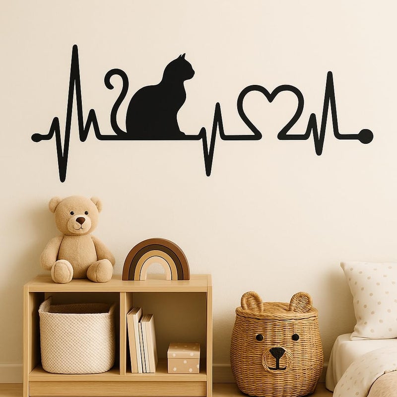 Horoof Home Cat Heartbeat Wall Art - Image 4