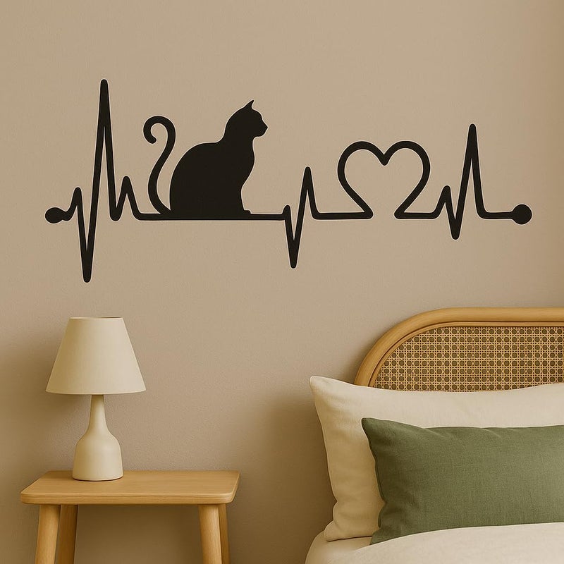 Horoof Home Cat Heartbeat Wall Art - Image 5