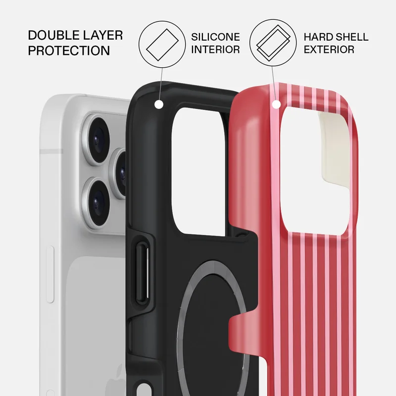 BURGA Burga iPhone 17 Pro Max Strawberry Jam Premium Case Compatible with Hybrid Dual-Layer Hard Shell + Silicone Protection - Scratch-Resistant Shockproof Mobile Cover