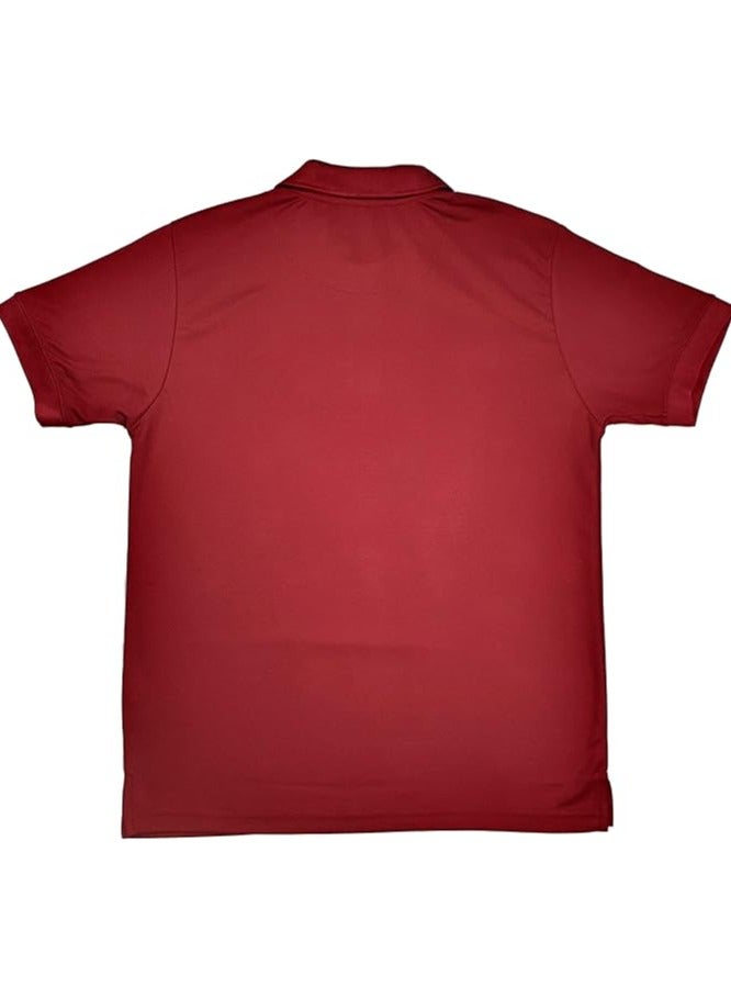 COOL TEX Cooltex Unisex Cotton polyester Plain Maroon Polo T-Shirts Cool Dry-Fit Material Short Sleeves Soft and Comfortable - Image 3