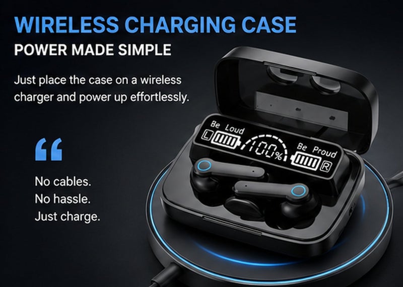 إبريت سماعات أذن لاسلكية iBRIT Transformer، سماعات TWS بتقنية بلوتوث 5.3، تحكم باللمس الذكي، إلغاء الضوضاء، علبة شحن لاسلكية، بطارية 300 مللي أمبير، شحن USB-C، أبيض - Image 4