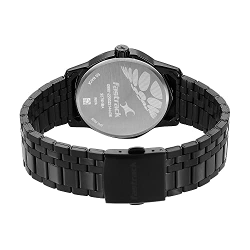 Fastrack Exuberant Quartz Analog with Day & Date Black Dial Black Stainless Steel Strap Watch for Guys - NT3279NM01 - Image 4