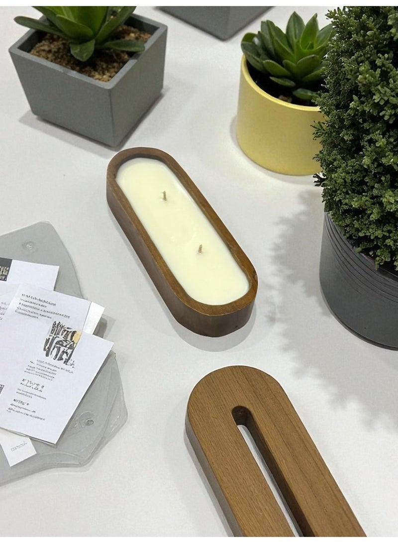 ANUM BY MUNA Luxury Scented Candle " Elegance Wood " Aged Vanilla - Image 3