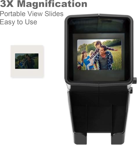 DIGITNOW 35mm Slide and Film Viewer, 3X Magnification, Battery Operation, LED Lighted Illuminated Viewing –for 35mm Slides & Positive Film Negatives(4AA Batteries Included) - Image 2