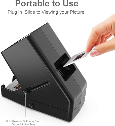 DIGITNOW 35mm Slide and Film Viewer, 3X Magnification, Battery Operation, LED Lighted Illuminated Viewing –for 35mm Slides & Positive Film Negatives(4AA Batteries Included) - Image 4