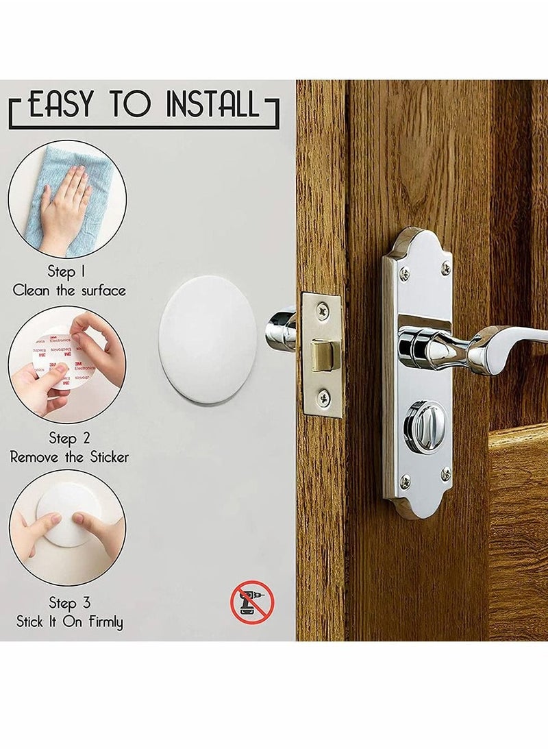 Door Stopper Wall Protector Large with Strong 3M Adhesive - Quiet and Shock Absorbent Silicone Wall Protectors from Door Knobs - Discreet Door Bumper to Protect Every Wall Surface - Image 5