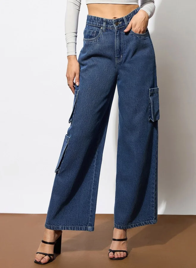 ساسافراس Women Medium Blue Straight Fit Jeans
