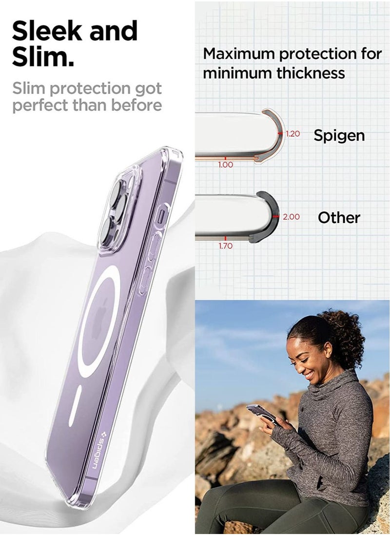 Spigen Air Skin Hybrid (MagFit) iPhone 14 Pro MAX Case Cover MagSafe Compatible - White  - Image 4