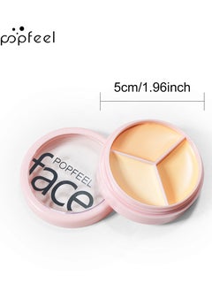 popfeel 3-Color Concealer Palette  Invisible Pores, Blemishes, Professional Long Lasting Makeup Conceal Cream for Face Eye Contour Dark Spots Circles Corrector  - Image 5