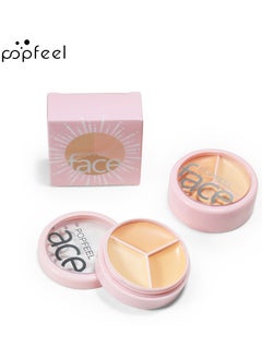 popfeel 3-Color Concealer Palette  Invisible Pores, Blemishes, Professional Long Lasting Makeup Conceal Cream for Face Eye Contour Dark Spots Circles Corrector  - Image 4