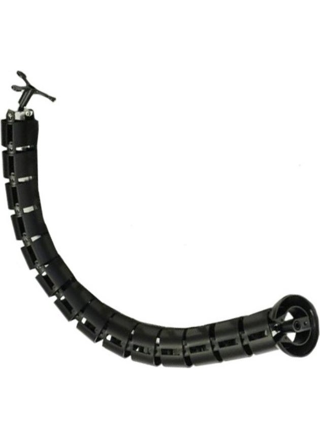 Techmaster Round Cable Organizer Under Desk Spine Cable Duct Black  - Image 4