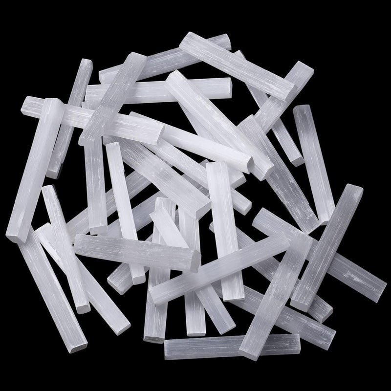 MAIBAOTA 4" Selenite Crystal Wand Selenite Sticks Crystals Bulk Selenite Charging Plate Reiki Metaphysical Supplies Wicca Altar Supplies Crystal for Witchcraft 12 Pcs - Image 4